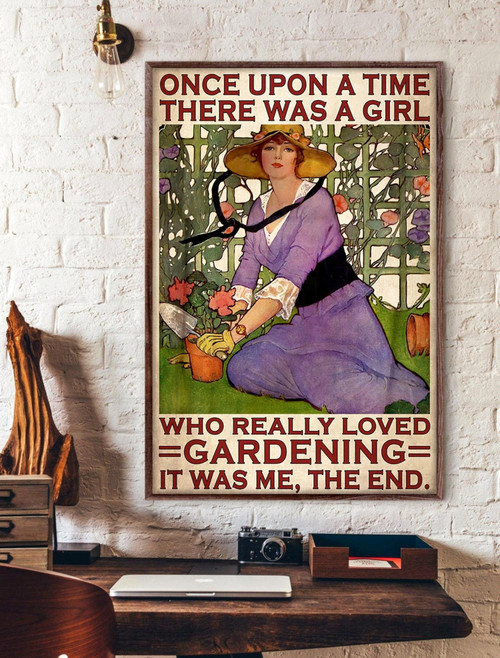 Once Upon A Time There Was A Girl Who Really Loved Gardening Canvas Art Gardening Lover Canvas Art Gardening Canvas Art Girl Canvas Art
