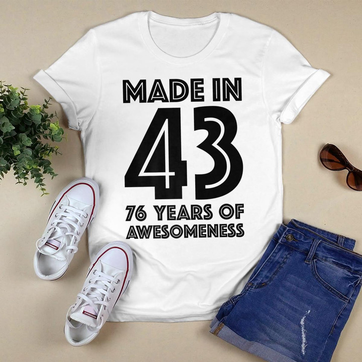 76th Birthday Womens Shirt Age 76 Year Old Grandma Mom Gift Premium T-Shirt