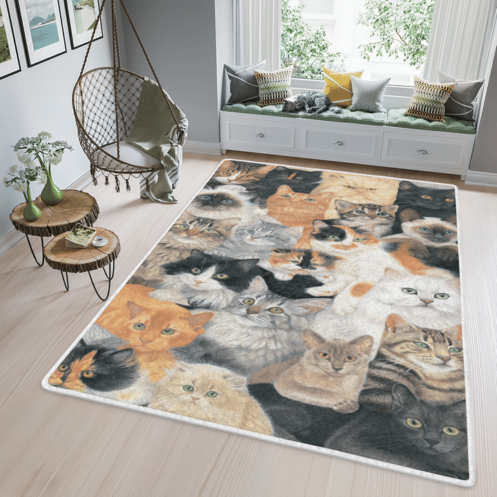 Woonistore  Cat Be Together Area Rug W030958