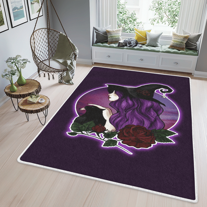 Woonistore  Witch Cat Area Rug W0509163