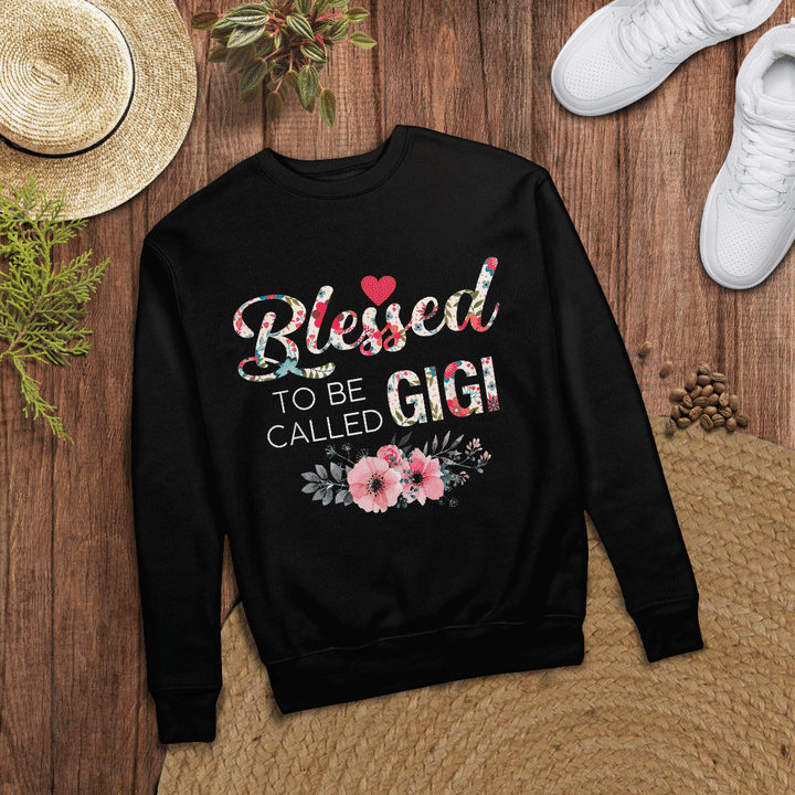 Woonistore - Blessed To Be Called Gigi with Floral art Shirt T-Shirt