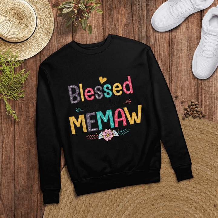 Woonistore - Blessed To Be Called Memaw Tshirt Funny Mother's Day Gifts