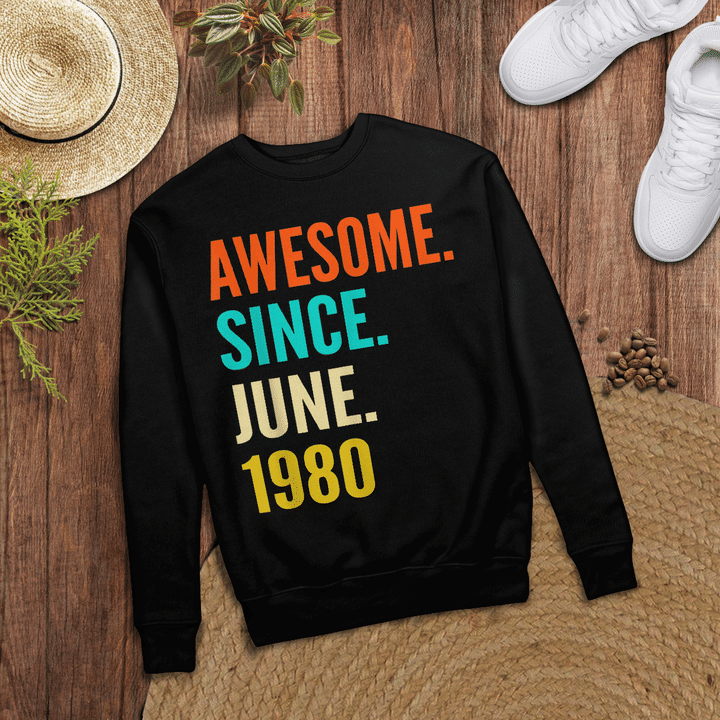 Woonistore - Born in June 1980 39th Birthday Gift 39 years old Tshirt