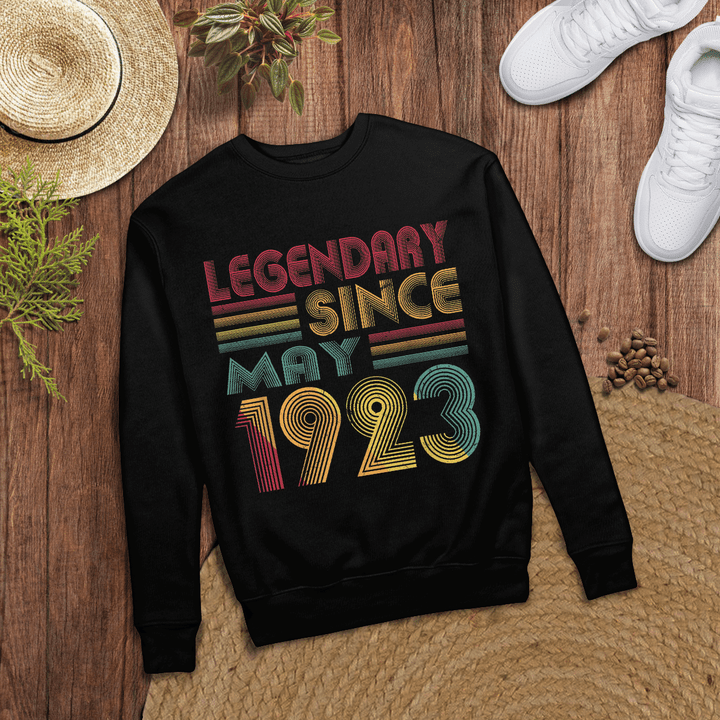 Woonistore - Born in May 1923 Tshirt Vintage 96th Birthday Gift Him Her