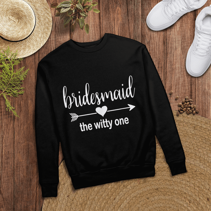 Woonistore - Bridesmaid The Witty One Wedding Rehearsal Entourage Gift T-Shirt