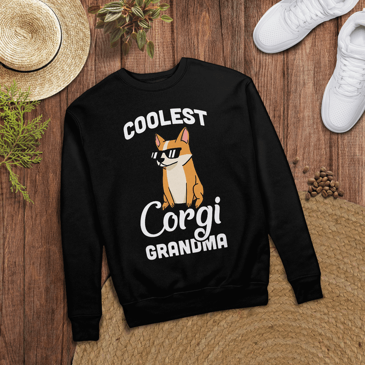 Woonistore - Coolest Corgi Grandma Funny Dog Gift Premium T-Shirt