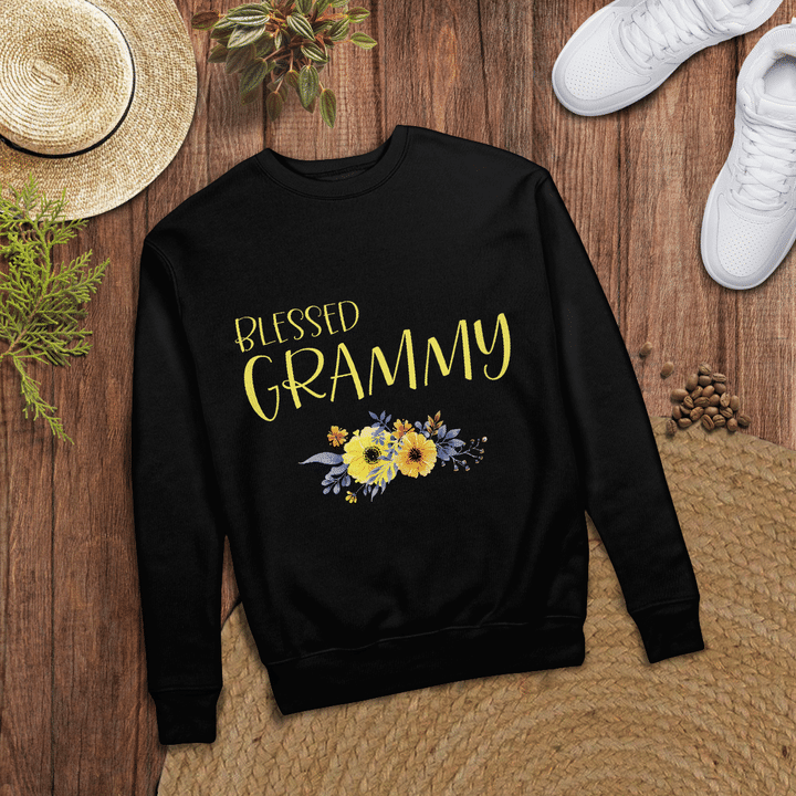 Woonistore - Cute Floral Blessed Grammy gift idea for grandma Premium T-Shirt