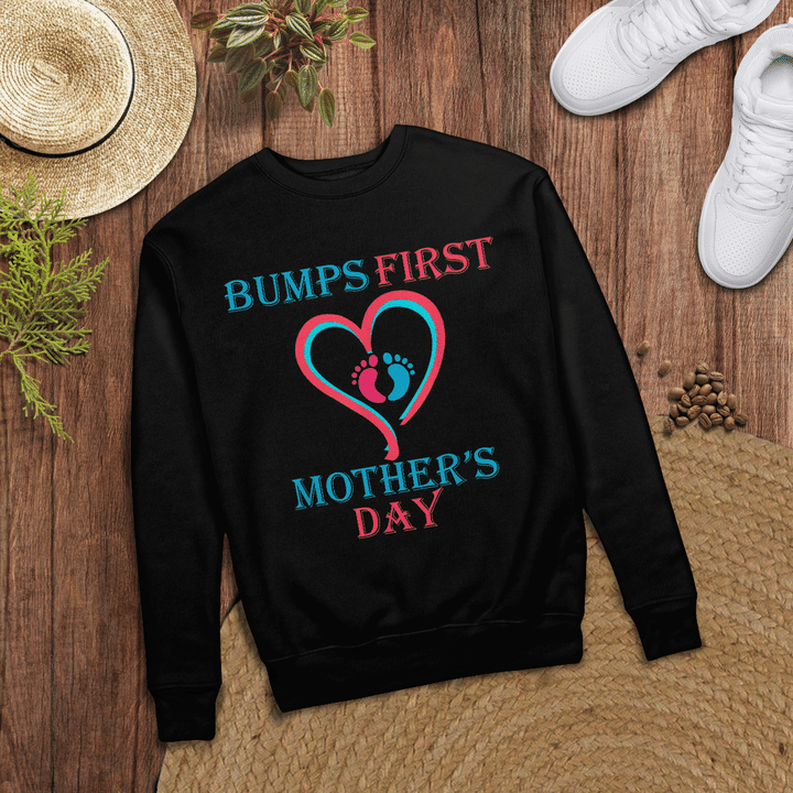 Woonistore - Bumps First Mother's day Gift T-Shirt Mom Expecting Baby