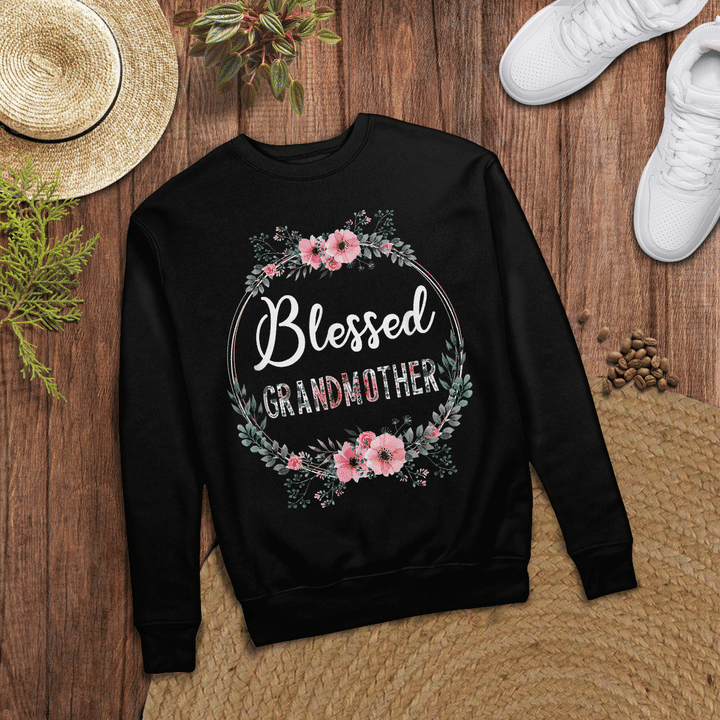 Woonistore - Floral Blessed GRANDMOTHER T shirt Mothers Day Gift Grandma