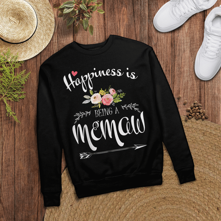 Woonistore - Floral Happiness Is Being A Memaw Shirt T-Shirt Mother's Day