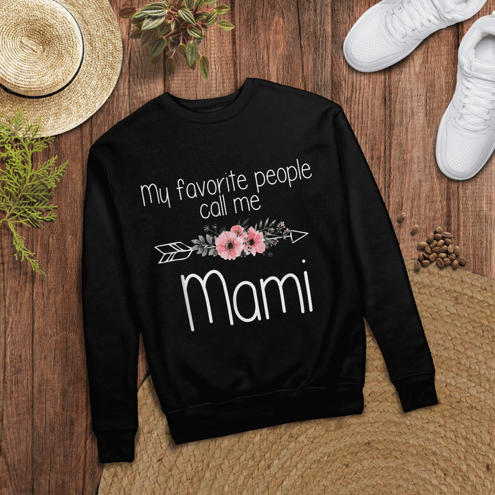 Woonistore - Floral My Favorite People Call Me Mami T-shirt Mothers Gifts