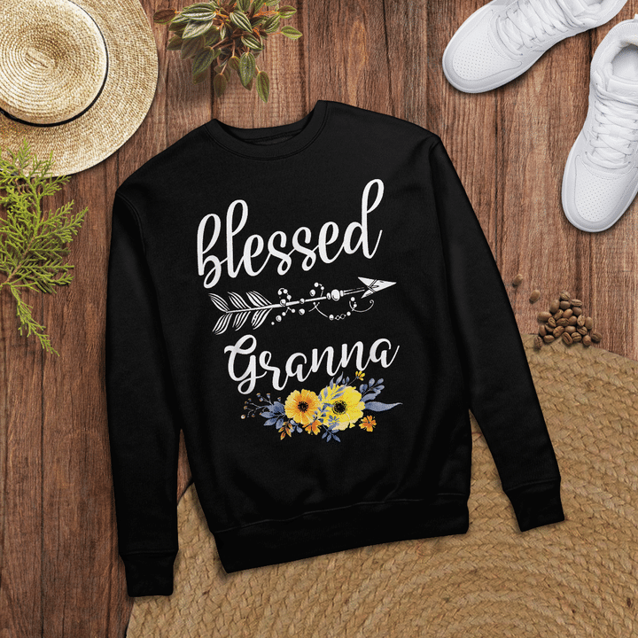 Woonistore - Funny Blessed To Be Called Granna Flower T-Shirt Gift