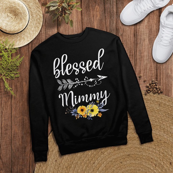 Woonistore - Funny Blessed To Be Called Mimmy Flower T-Shirt Gift
