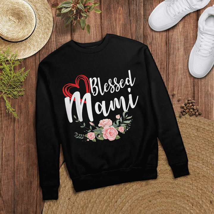 Woonistore - Floral Blessed Mami Tshirt Cute Mother's Day Gifts