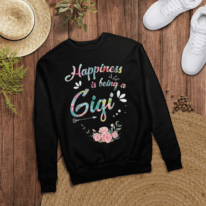 Woonistore - Funny Flower Art Happiness Being Gigi T-Shirts Grandma