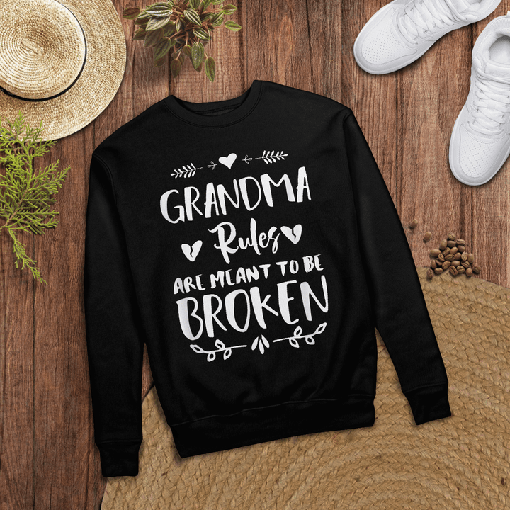 Woonistore - Funny Grandmother Quote Rules Meant To Be Broken T-Shirt