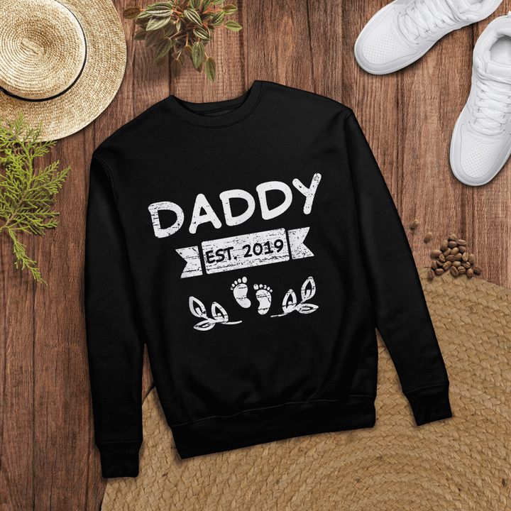 Woonistore - Mens Promoted To Daddy Est 2019 New Dad Gift T-Shirt