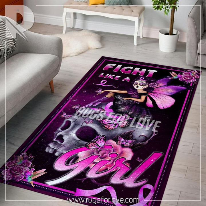 Fight Like A Girl Breast Cancer Warrior CL15110032MDR Rug