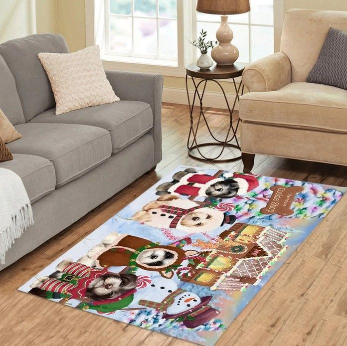 Holiday Gingerbread Cookie Havanese Dogs CLA17120926R Rug