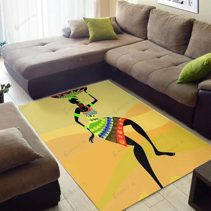 Inspired Afro Lady African American Area Rug Home Decor