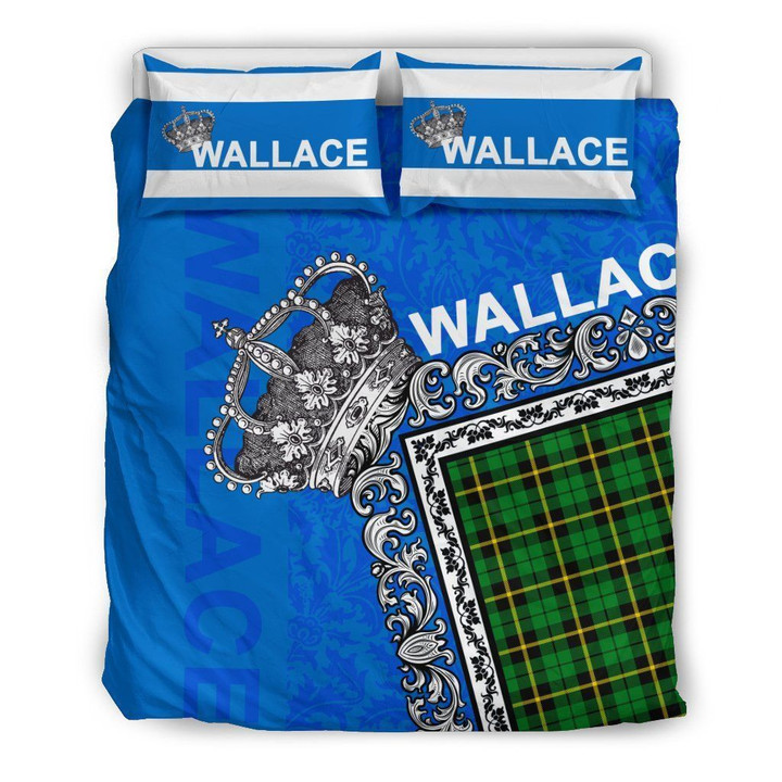 Wallace Hunting Green Clan Tartan Royal Bedding Set JJIXW