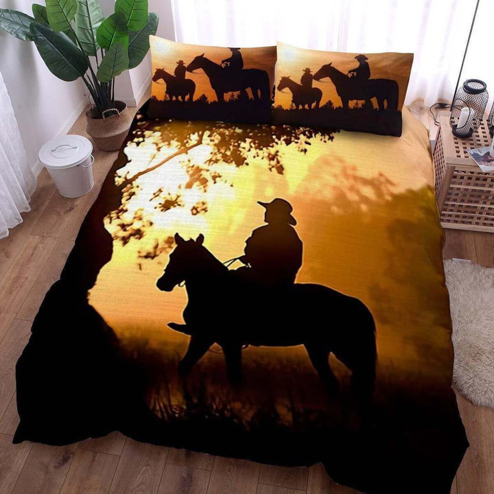 Cowboy Cotton Bed Sheets Spread Comforter Duvet Cover Bedding Set IYJ