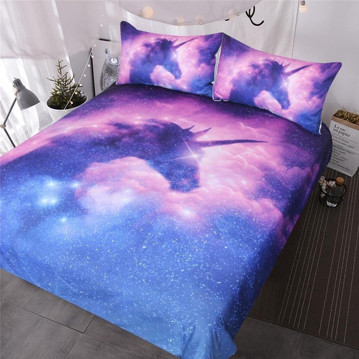 Cloud Galaxy Unicorn Bedding Set IYI