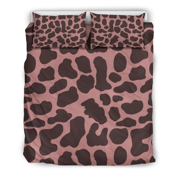 Red Brown Cow Bedding Set TDCAL