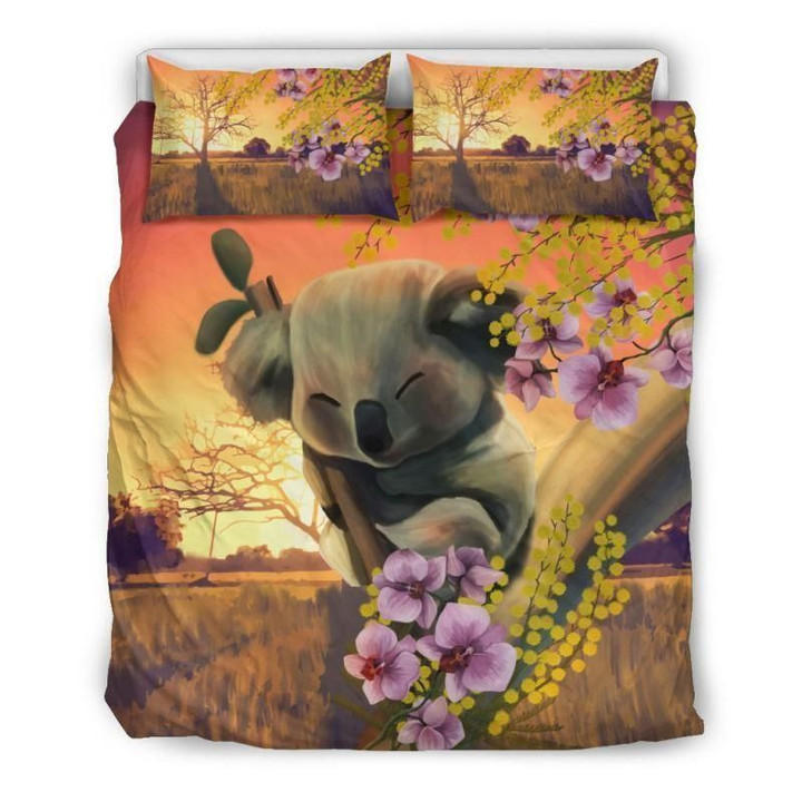 Australia Koala Flower CD Bedding Set INKPEB