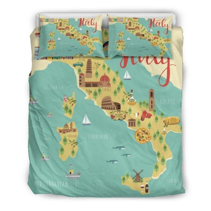 Italy Map Bedding Set JJIWL