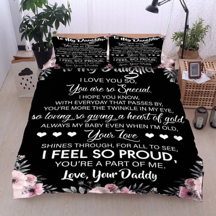 To My Daughter I Feel So Proud Bedding Set IYC