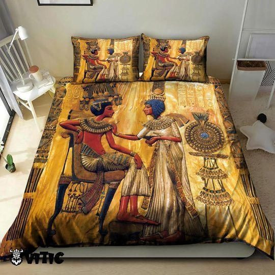 Romance Ancient Egypt D Golden Polyester Bedding Set XXOB