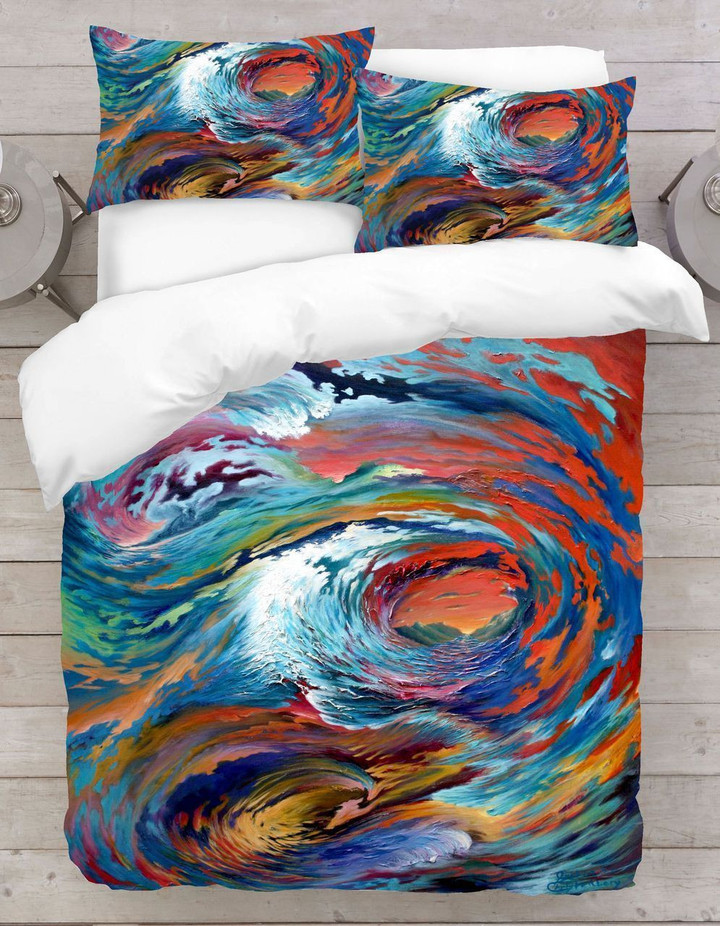 Sea Coloured Waves Bedding Set IYN