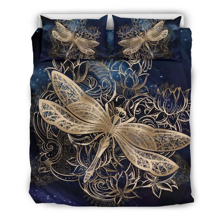 Dragonfly Zen Blue Bedding Set IYA