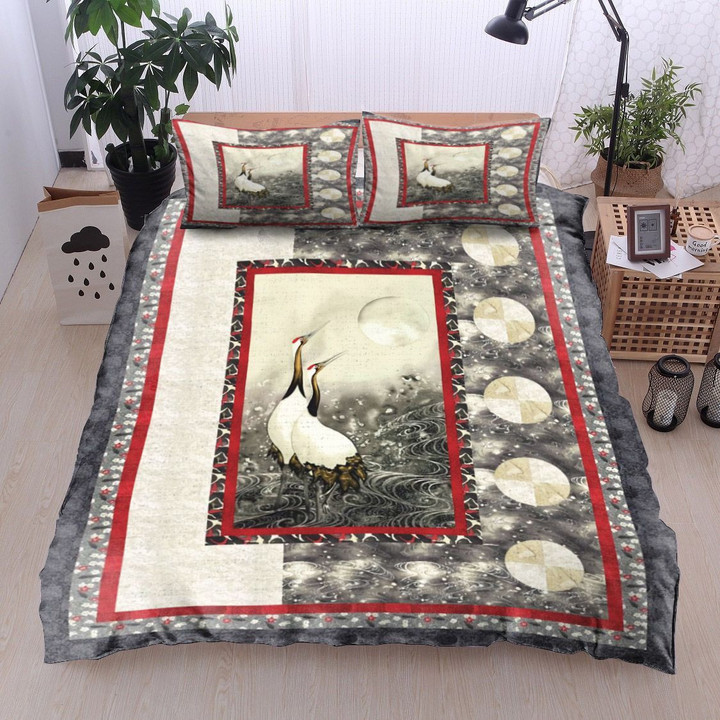 Red Crowned Crane Greeting The Moon DV05100202B Bedding Sets