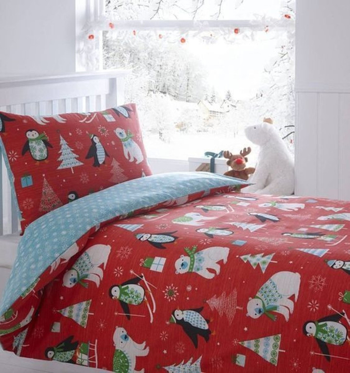 Christmas With Penguin And Polar Bear CLH0312069B Bedding Sets