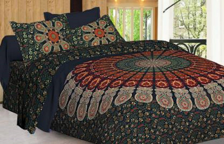 Indian Peacock Feather Mandala CLM1112241B Bedding Sets