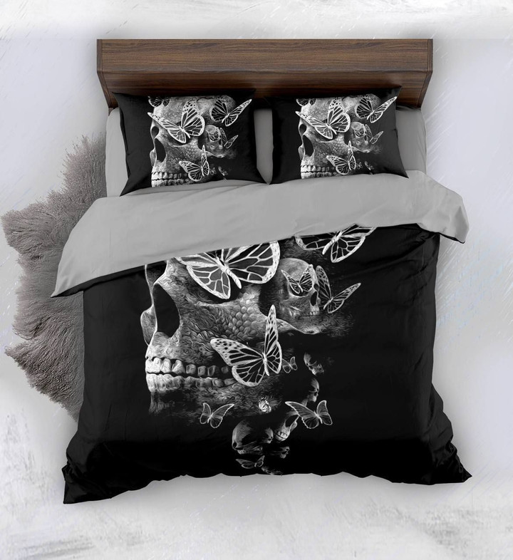 Skull And Butterfly CLH0611077B Bedding Sets