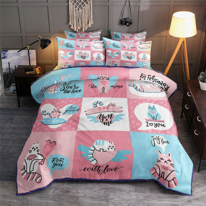 Valentines Day Cat Collection DN0701603B Bedding Sets
