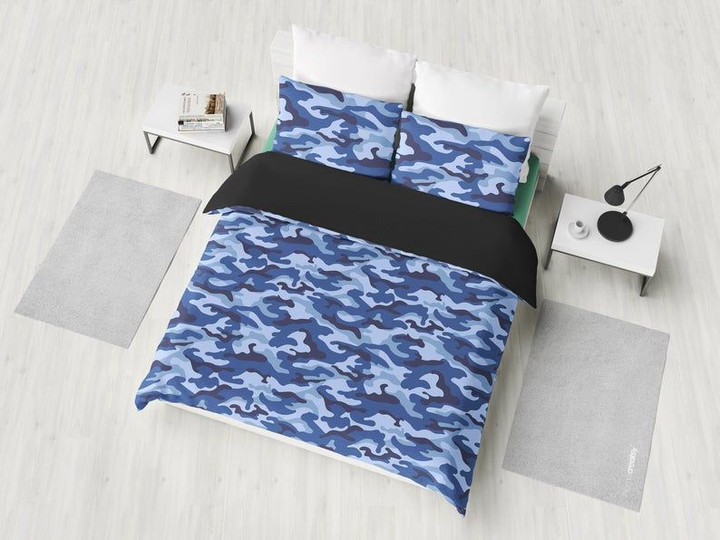 Blue Camouflage Camo CLH101053B Bedding Sets