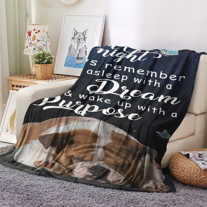 Bulldog Dog Plush Fleece Blanket, Bulldog Puppy Bed Throw Blanket, Bulldog Baby Fleece Blanket, Bulldog Fleece Blanket, Gifts for Bulldog