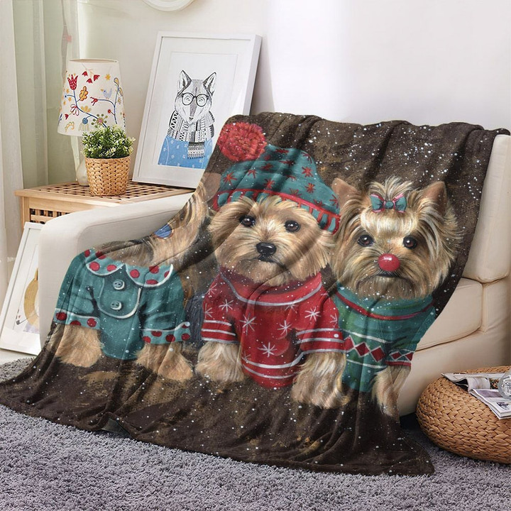 Bull Terrier Lover Queen Fleece Throw Blanket, Irish Terrier Lover Baby Fleece Blanket, Yorkie Terrier Fleece Blanket, Gifts for Terrier