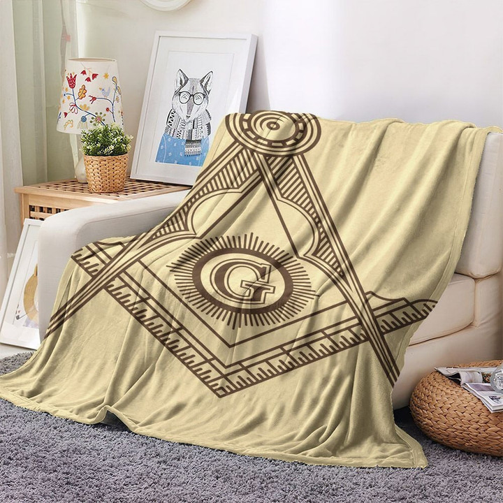Freemasonry Super Soft Fleece Blanket, Freemason Bed Throw Blanket, Masonic Freemason Fleece Blanket, Gifts for Freemason