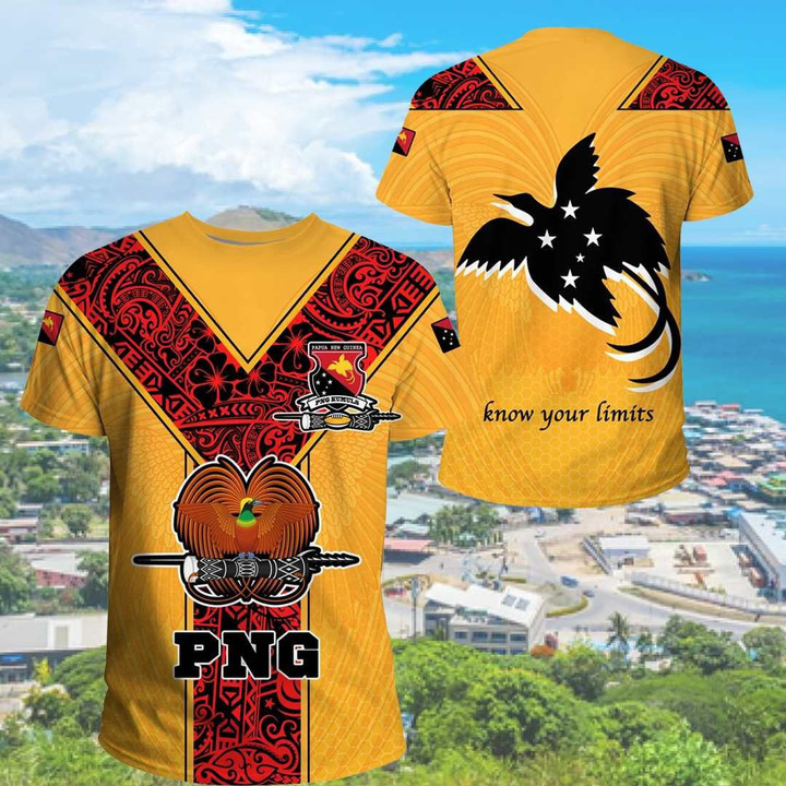 Papua New Guinea Rugby Tests Yellow All Over Print T-shirt