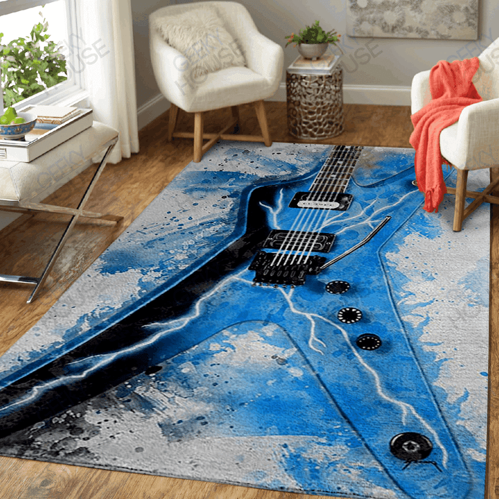 Guitar Area Rug, Music Rugs, Floor Decor