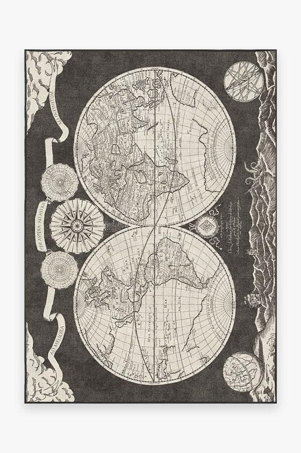 Sailors Map Charcoal CL2309218MDR Rug