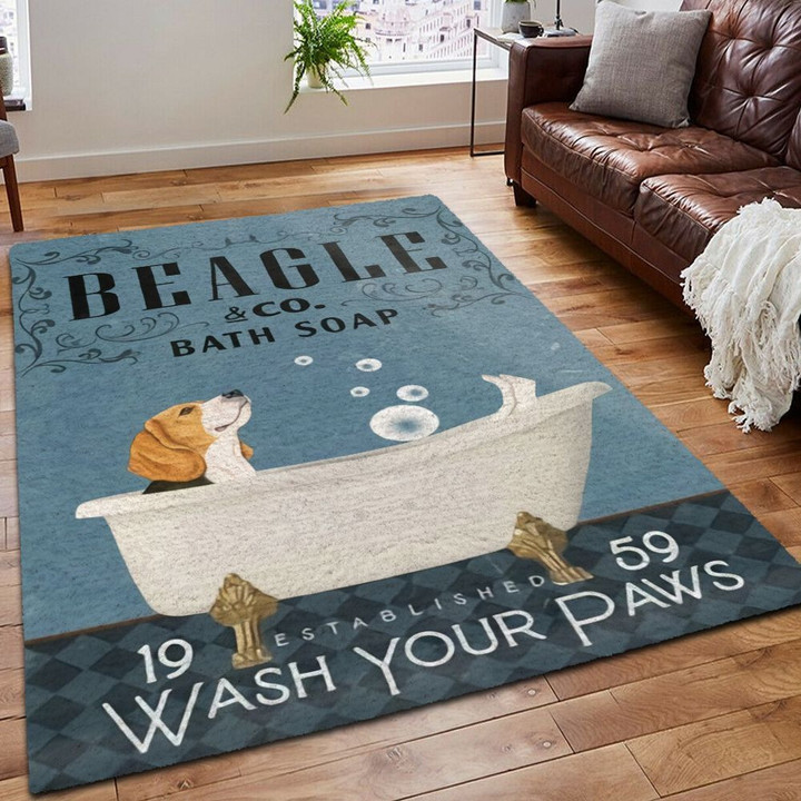 Beagle Dog Bath Soap Company Rug
