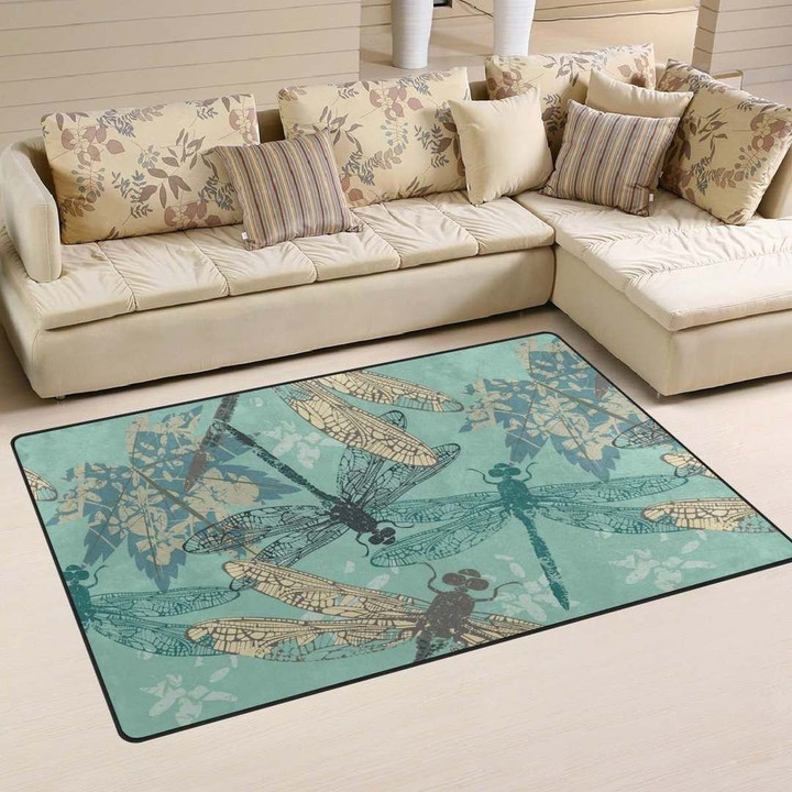 Vintage Beautiful Maple Leaf And Dragonfly CLG2210132R Rug