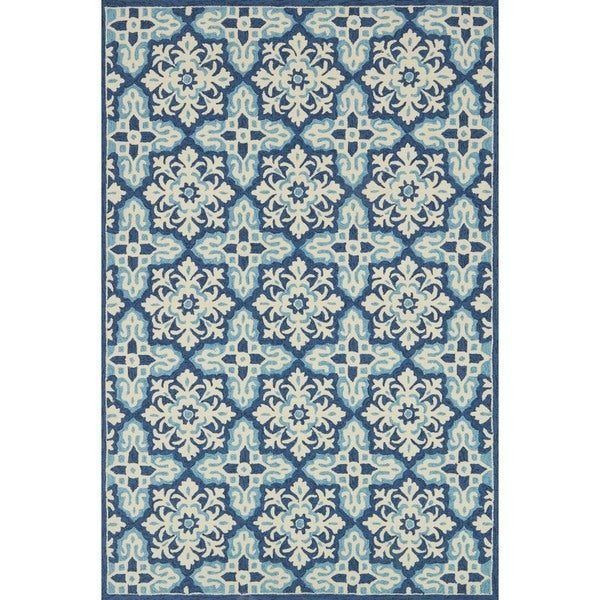 Blue Floral Mosaic CLA1410303R Rug