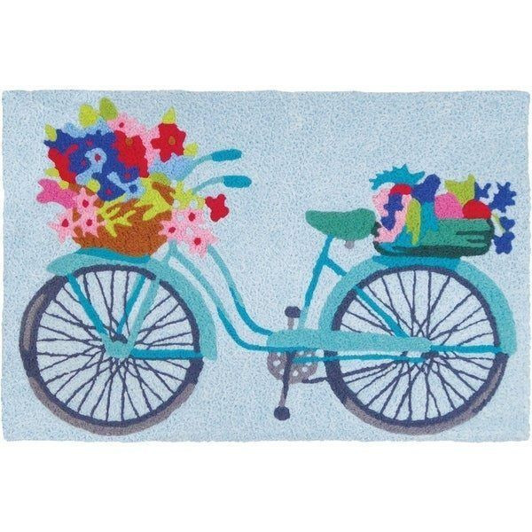 Flower Basket On Bicycle CLA1410389R Rug